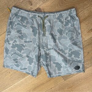 Men's Gray Camo Swim Shorts